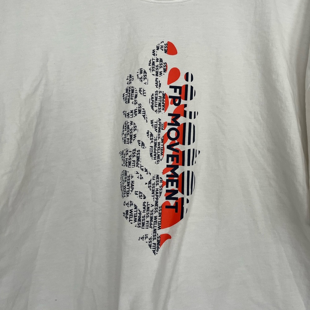 {FP Movement} Inspire Logo T-Shirt in White Combo - Womens Medium - NWT - Picture 5 of 12